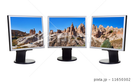 Cappadocia Turkey panorama in computer screens 11650302