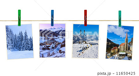 Austria mountains ski photography on clothespins 11650425