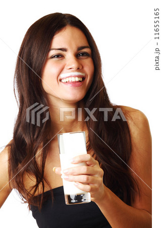 woman drink yogurt 11655165