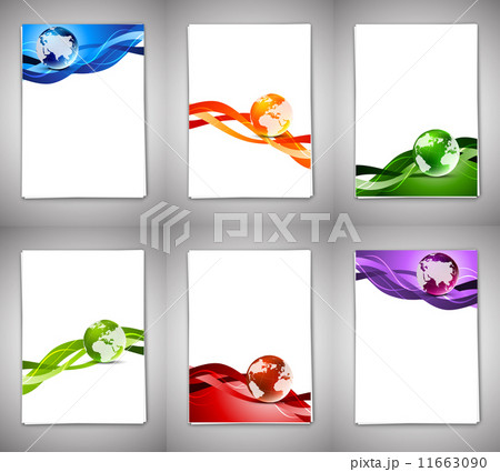 Set of brochures with globes 11663090