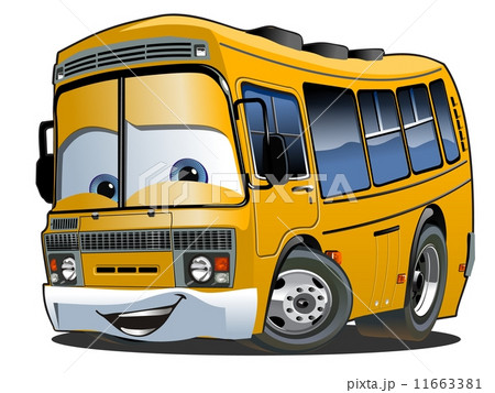 Cartoon School Bus - Stock Illustration [11663381] - PIXTA