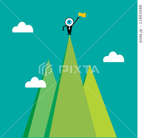 The blue eye leader on the top of mountain 11663686