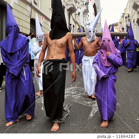Catholic procession on Good Friday in Quito, Ecuador 11664287