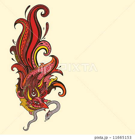 Garuda.  Hand drawn illustration. 11665153