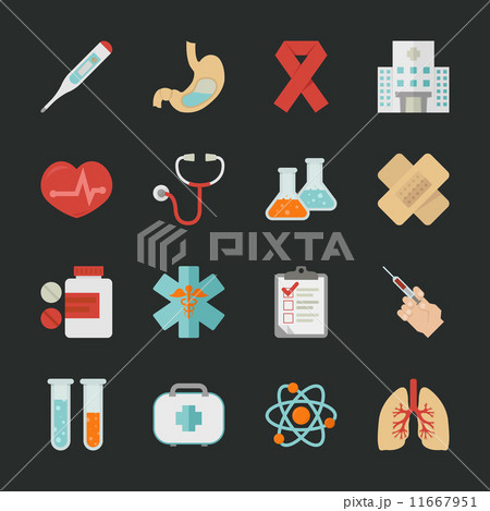Medical and health icons with black background Medical and health icons with black background 11667951