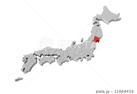 日本地図のイラスト素材