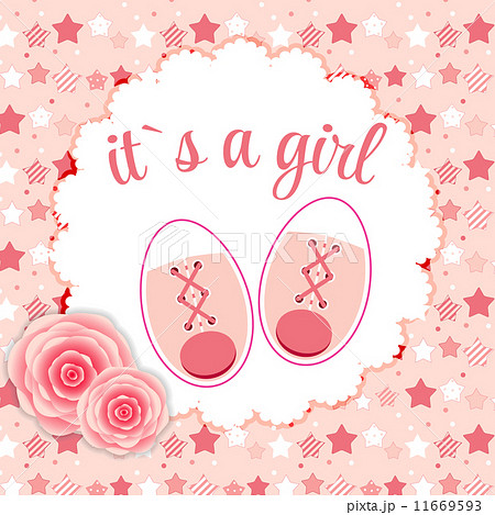 Vector Illustration of Pink Baby Shoes for Newborn Girl 11669593