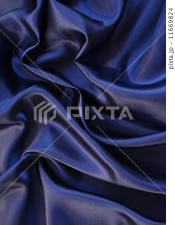 Smooth elegant dark blue silk as background 11669824