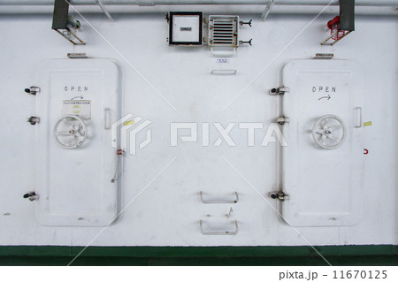 Water tight door on a ship, Exit door or emergency door. 11670125