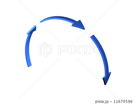 回転する矢印 回転する矢印 11670596