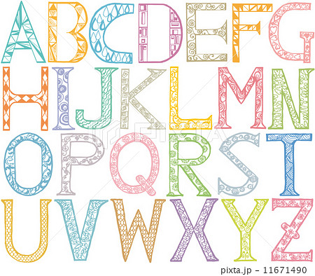 Abc アルファベット デザインのイラスト素材