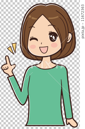 指著手指的女人 指著手指的女人 11672363