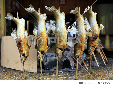 奥久慈の鮎の塩焼き 11673455