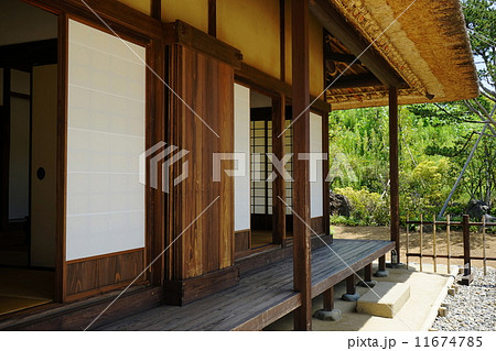 8月住宅 日本家屋03縁側の写真素材