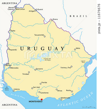 Uruguay Political Map 11676676
