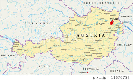 Austria Political Map 11676752