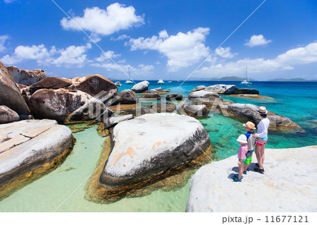 Family enjoying beach view 11677121