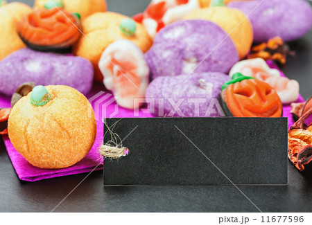 fruit jelly candies for the holiday Halloween and black labels 11677596