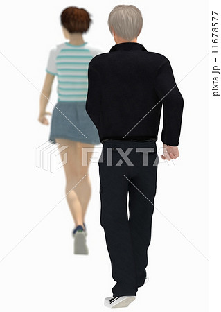 ストーカーイメージ　被写界深度付き３DCGイラスト素材 11678577