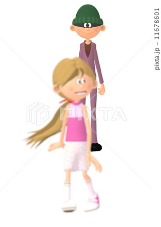 ストーカーイメージ　被写界深度付き３DCGイラスト素材 11678601