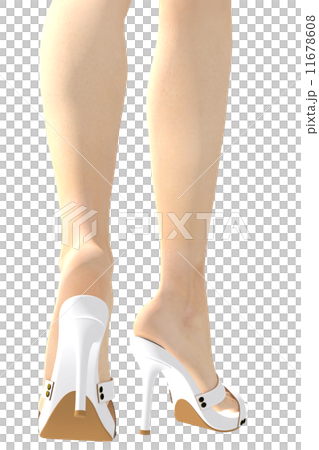 Female heel image illustration material Female heel image illustration material 11678608