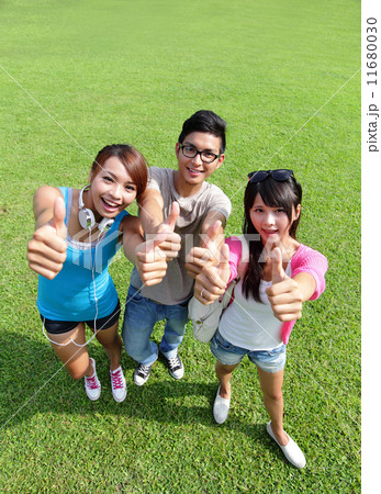 happy students in campus happy students in campus 11680030