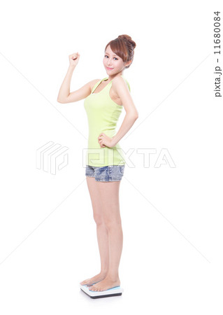 slim woman with scales 11680084