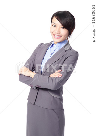 beautiful business woman smile face 11680661