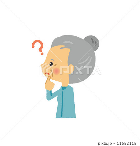 おばあさん おばあちゃん 疑問 悩む おばあさん おばあちゃん 疑問 悩む 11682118