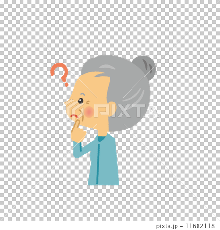 おばあさん おばあちゃん 疑問 悩む おばあさん おばあちゃん 疑問 悩む 11682118