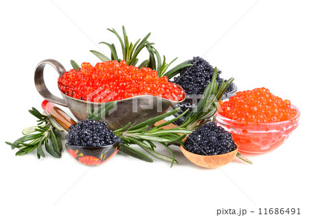 Caviar in bowls Caviar in bowls 11686491