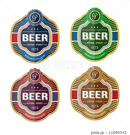 Green beer bottle label template 11690543