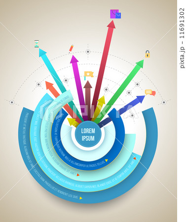 Circle group template with arrows can use for business concept. 11691302