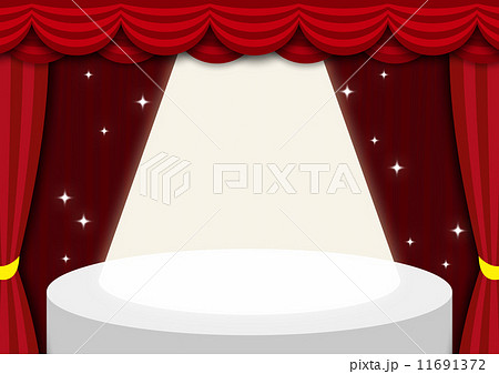 劇場 舞台 舞台幕 ステージのイラスト素材