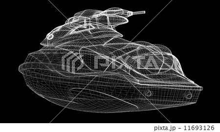 Jetski  isolated front view 11693126