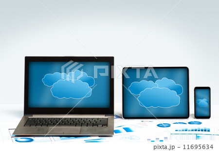 Gadgets and financial documents, still life Gadgets and financial documents, still life 11695634