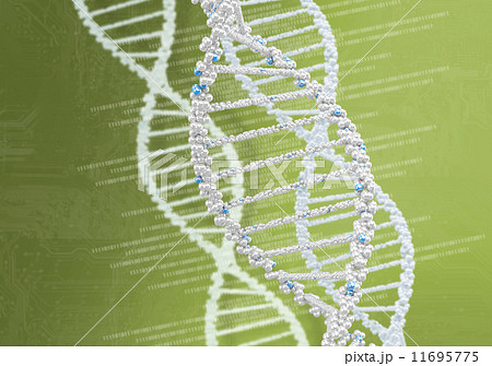 DNA helix against the colored background 11695775