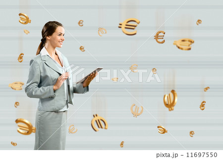 business woman holding a tablet business woman holding a tablet 11697550
