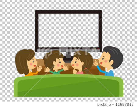 テレビ 家族 ファミリーのイラスト素材 テレビ 家族 ファミリーのイラスト素材
