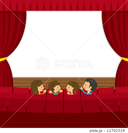 映画館 映画 ファミリー ステージ 家族 客席のイラスト素材 11702529 Pixta