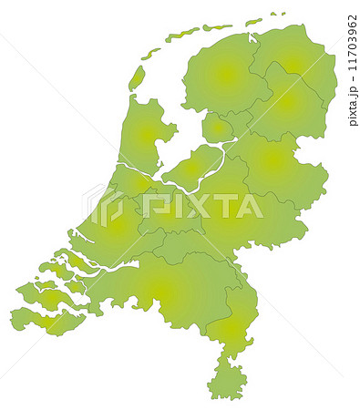 オランダの地図のイラスト素材