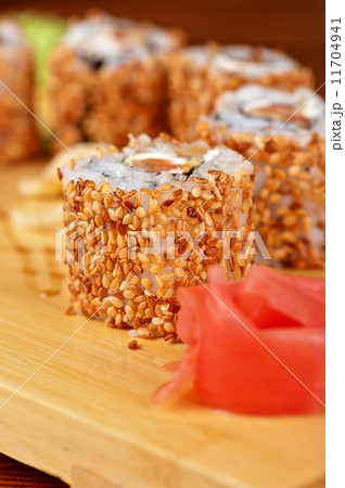 sesame sushi rolls sesame sushi rolls 11704941