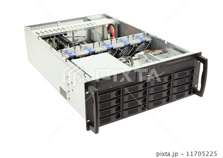 Open storage server on white background Open storage server on white background 11705225