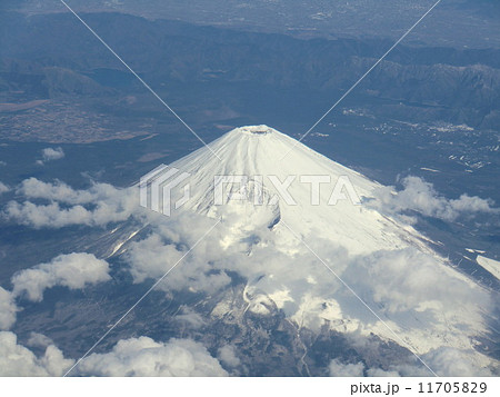 飛行機から富士山頂 飛行機から富士山頂 11705829