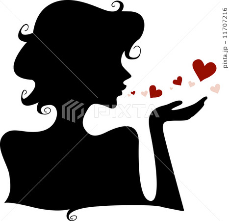 Silhouette Heartsのイラスト素材