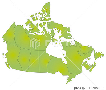 カナダの地図のイラスト素材