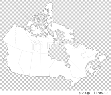 カナダの地図のイラスト素材