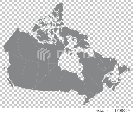 カナダの地図のイラスト素材