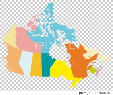 カナダの地図のイラスト素材