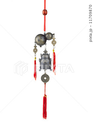 A calabash and bell wind chime 11709870